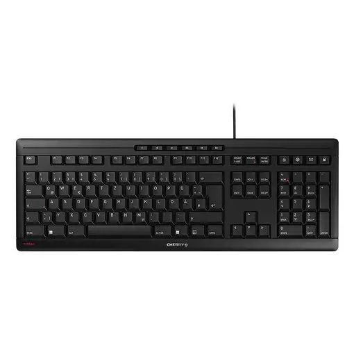 CHERRY STREAM teclado Oficina USB QWERTZ Alemán Negro