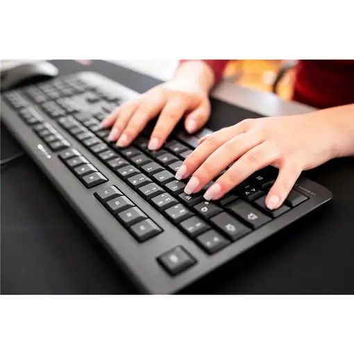 CHERRY KC 1000 teclado Universal USB AZERTY Francés Negro
