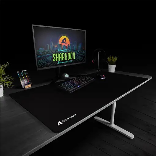 Sharkoon 1337 V2 Big Alfombrilla de ratón para juegos Negro