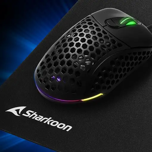 Sharkoon 1337 V2 Alfombrilla de ratón para juegos Negro