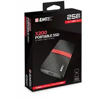 Emtec X200 256 GB USB Tipo C 3.2 Gen 1 (3.1 Gen 1) Negro, Rojo