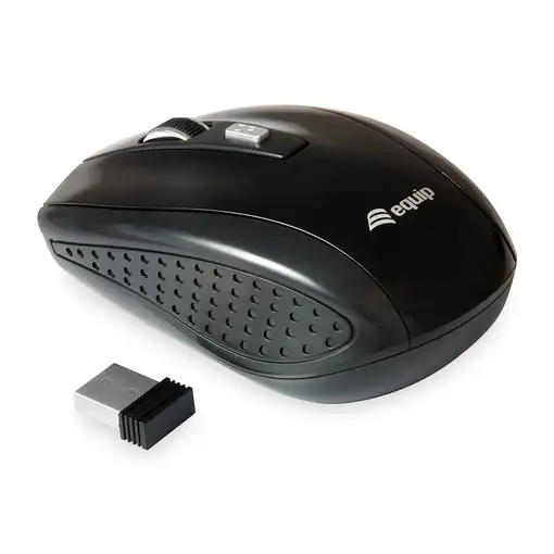 Equip 245104 ratón Viajes Ambidextro RF inalámbrico Óptico 1600 DPI