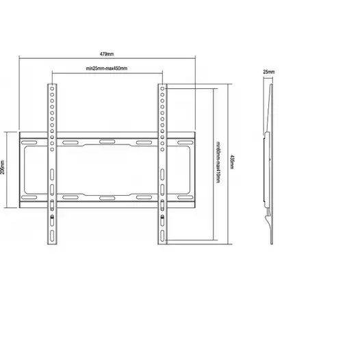 Equip 650310 soporte para TV 139,7 cm (55'') Negro