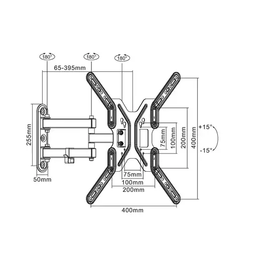 Equip 650108 Soporte de pared articulado para TV de 13"-55