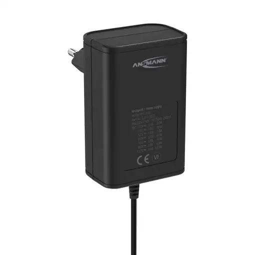 Ansmann 1201-0023 adaptador e inversor de corriente Interior 12 W Negro