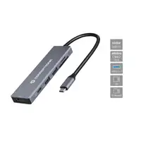 Conceptronic DONN23G base para portátil y replicador de puertos Alámbrico USB 3.2