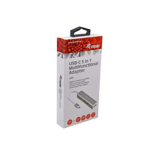 Equip Adaptador multifunción USB-C 5 en 1, HDMI , USB 3.2 Gen 1 , TF/Micro SD
