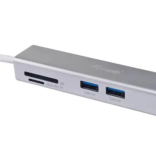 Equip Adaptador multifunción USB-C 5 en 1, HDMI , USB 3.2 Gen 1 , TF/Micro SD