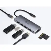 Equip Adaptador multifunción USB-C 7 en 1, HDMI, USB 3.0, TF/MICRO SD, 60W USB PD