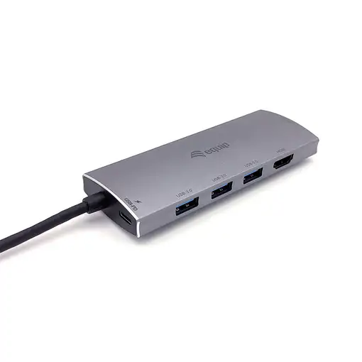 Equip Adaptador multifunción USB-C 7 en 1, HDMI, USB 3.0, TF/MICRO SD, 60W USB PD