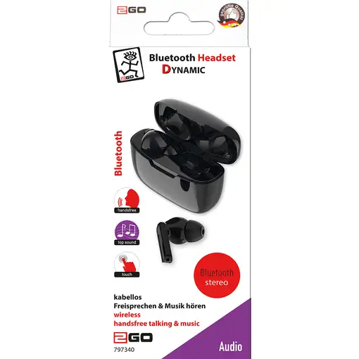 2GO TWS Dynamic Auriculares Inalámbrico Dentro de oído Llamadas/Música Bluetooth N