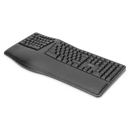 Digitus Teclado ergonómico, sin cable, 2,4 Ghz
