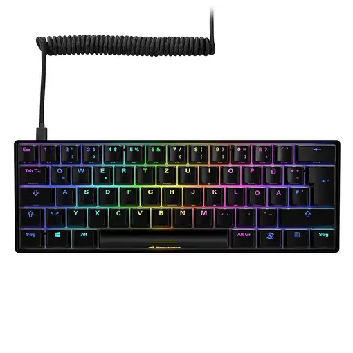 Sharkoon SGK50 S4 teclado Juego USB QWERTZ Alemán Negro