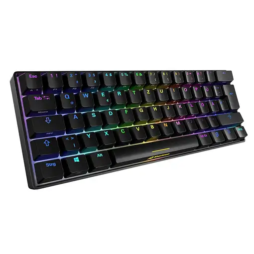 Sharkoon SGK50 S4 teclado Juego USB QWERTZ Alemán Negro