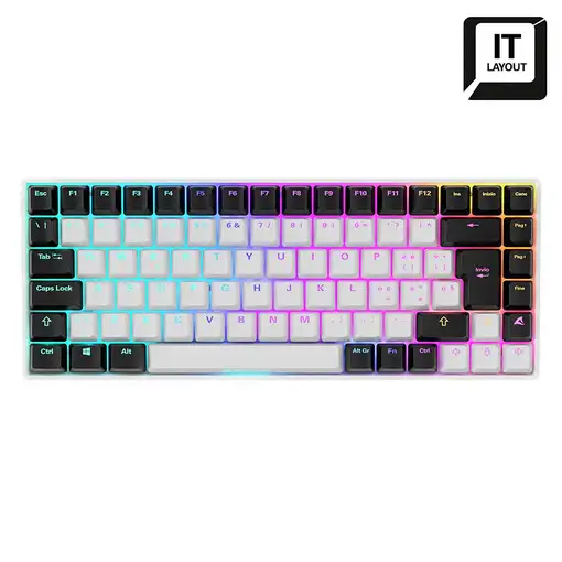 Sharkoon SKILLER SGK50 S3 teclado Juego USB QWERTY Italiano Blanco