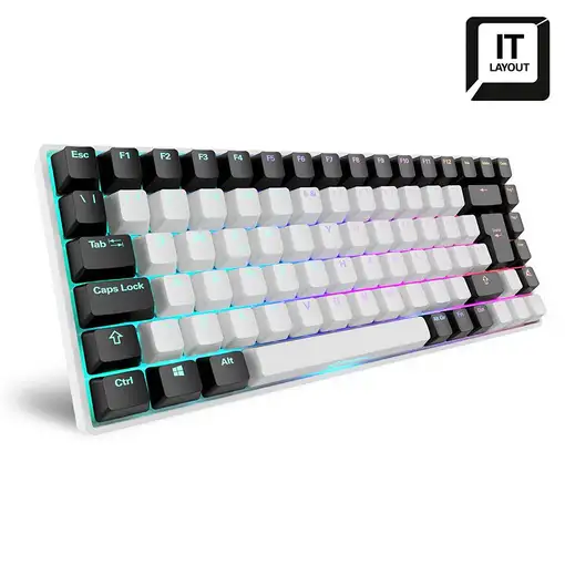 Sharkoon SKILLER SGK50 S3 teclado Juego USB QWERTY Italiano Blanco