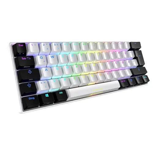 Sharkoon SGK50 S4 teclado Juego USB QWERTZ Alemán Blanco