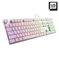 Sharkoon PureWriter RGB Blue teclado Juego USB QWERTY Inglés de EE. UU. Blanco