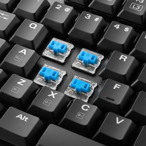 Sharkoon PureWriter RGB Blue teclado Juego USB QWERTY Inglés de EE. UU. Blanco