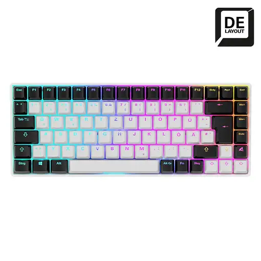 Sharkoon SKILLER SGK50 S3 teclado Juego USB QWERTY Alemán Blanco