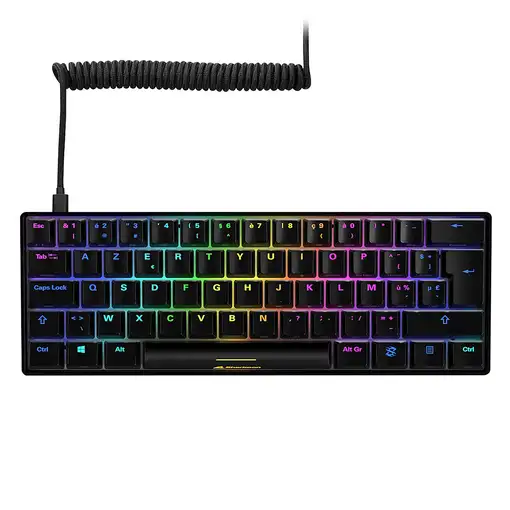 Sharkoon SGK50 S4 teclado Juego USB AZERTY Francés Negro