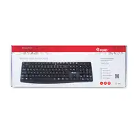 Equip 245210 teclado Oficina USB QWERTZ Alemán Negro