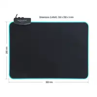 DeLOCK 12554 alfombrilla para ratón Alfombrilla de ratón para juegos Negro