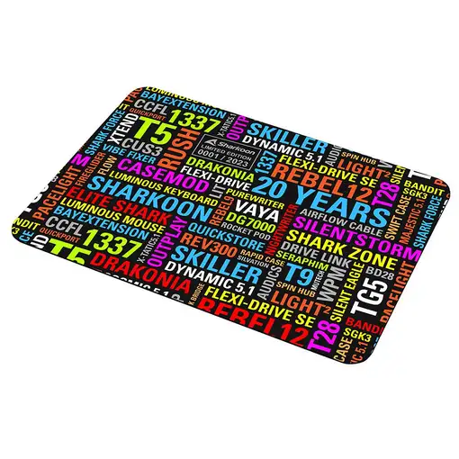 Sharkoon 20 Years Mouse Mat Alfombrilla de ratón para juegos Multicolor
