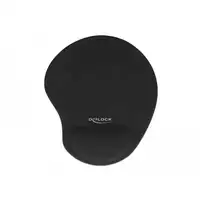 DeLOCK Almohadilla para mouse ergonómica con reposa muñecas de gel negro 230 x 202