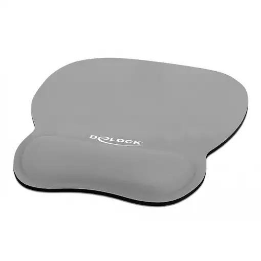 DeLOCK Alfombrilla para mouse ergonómica con reposamuñecas gris 245 x 206 mm