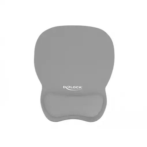 DeLOCK Alfombrilla para mouse ergonómica con reposamuñecas gris 245 x 206 mm