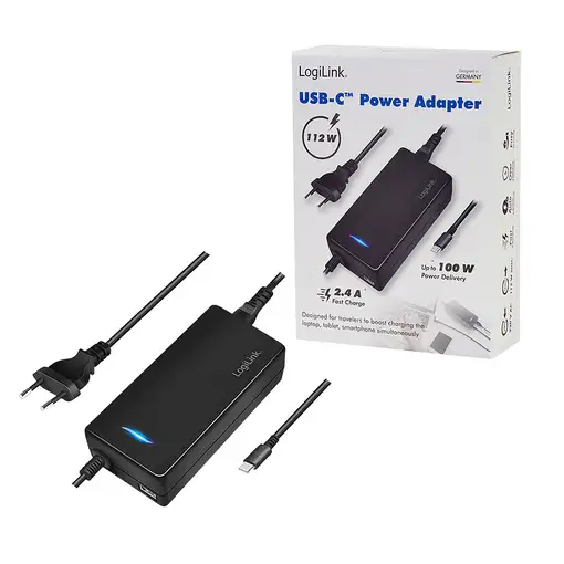 LogiLink PA0272 adaptador e inversor de corriente Interior 112 W Negro