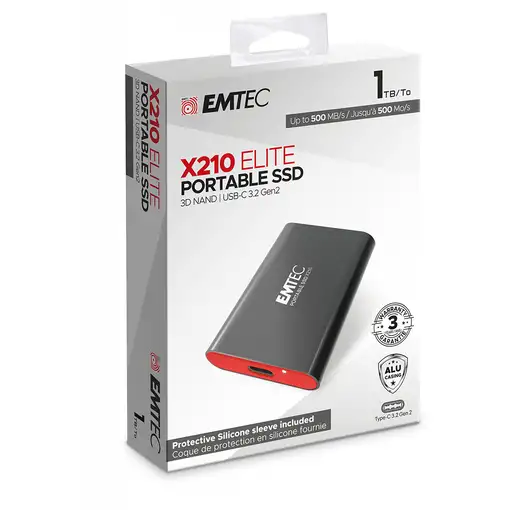 Emtec X210 Elite 1 TB USB Tipo C 3.2 Gen 2 (3.1 Gen 2) Negro