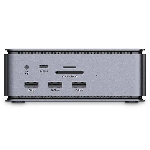 Lindy 43372 base para portátil y replicador de puertos Acoplamiento USB4 Antracita