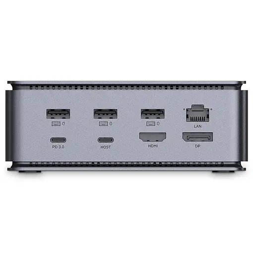 Lindy 43372 base para portátil y replicador de puertos Acoplamiento USB4 Antracita
