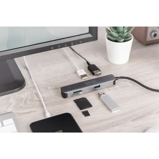 Digitus Acoplamiento USB-C™, 5 puertos