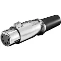 Goobay 11961 conector XLR (5-pin) Negro, Metálico