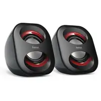 Hama | Altavoces para Ordenador, con conexión USB A y jack 3,5mm, potentes y liger