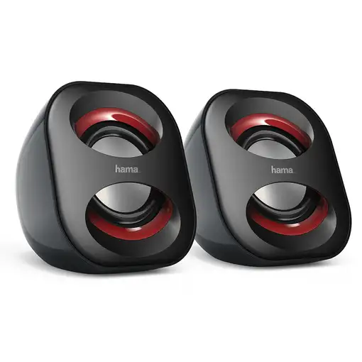 Hama | Altavoces para Ordenador, con conexión USB A y jack 3,5mm, potentes y liger