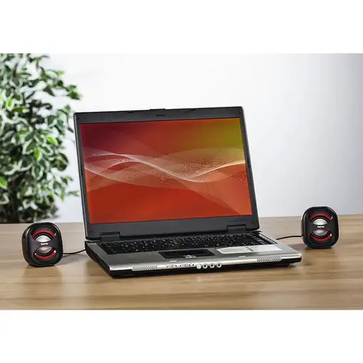 Hama | Altavoces para Ordenador, con conexión USB A y jack 3,5mm, potentes y liger