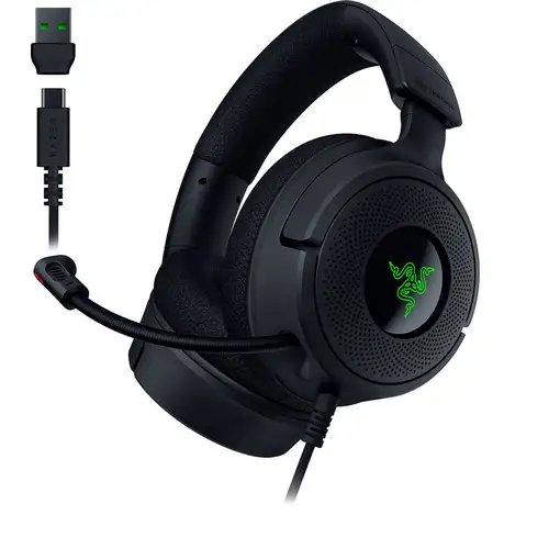 Razer Kraken V4 X Auriculares Alámbrico Diadema Juego USB Type-C / USB Type-A Negr