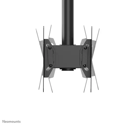 Neomounts CL35-340BL22 Soporte de techo para doble monitor/TV 23-42" - alt. 106-15