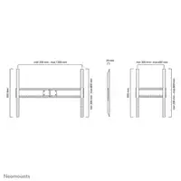 Neomounts LFD-W1500 Soporte de pared para TV 60-100" - fijo - horizontal y vertica