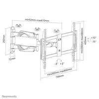 Neomounts NM-W460BLACK Soporte de pared para TV 32-60" - movimiento completo