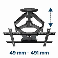 Gembird WM-75ST-01 soporte para TV 190,5 cm (75") Negro