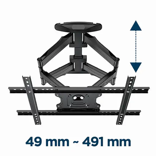 Gembird WM-75ST-01 soporte para TV 190,5 cm (75") Negro