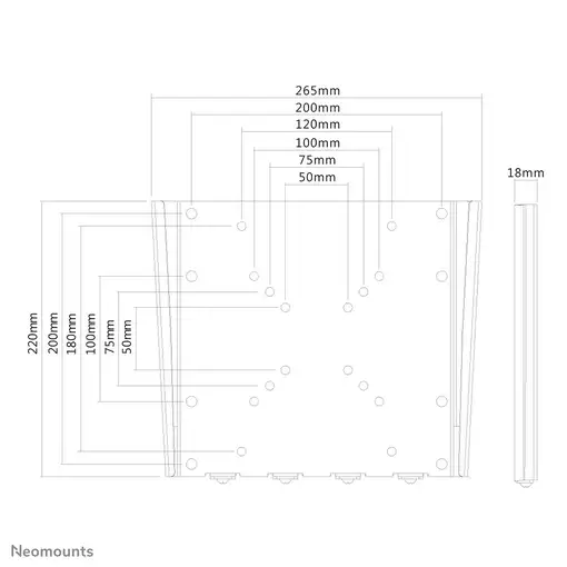Neomounts FPMA-W110BLACK Soporte de pared para TV 10-40" - ultra plano