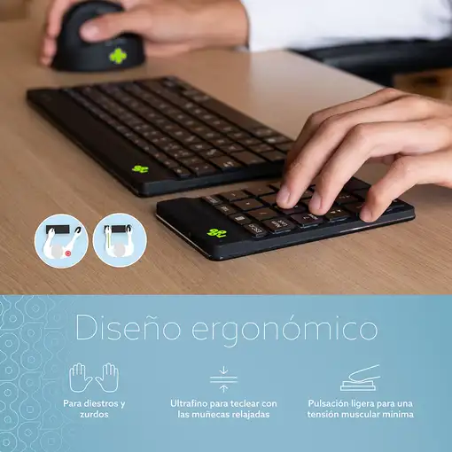 R-Go Tools Teclado numérico R-Go Numpad Break, teclado numérico ergonómico con sof