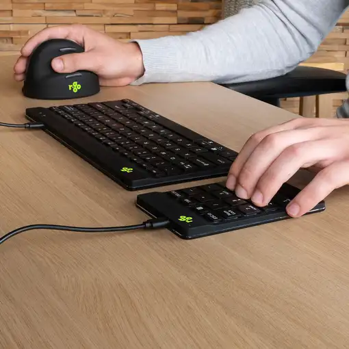 R-Go Tools Teclado numérico R-Go Numpad Break, teclado numérico ergonómico con sof