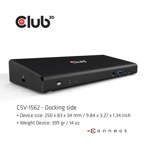 CLUB3D CSV-1562 base para portátil y replicador de puertos Acoplamiento USB 3.2 Ge